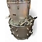 Used Pearl 5 Piece FIBERSTAR SILVER Drum Kit