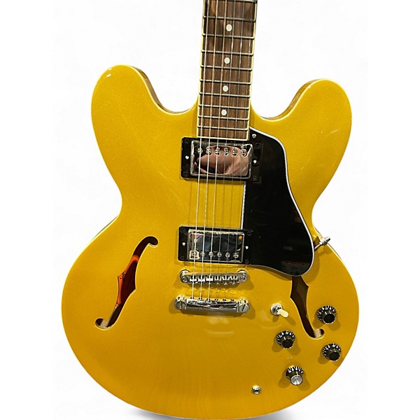 Used Epiphone Inspired by Gibson ES335 Metallic Gold Solid Body Electric Guitar