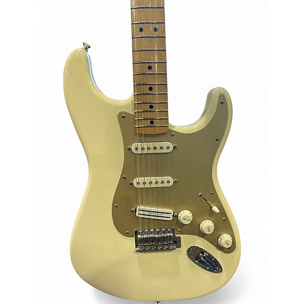 Used Fender Standard Stratocaster Olympic White Solid Body Electric Guitar