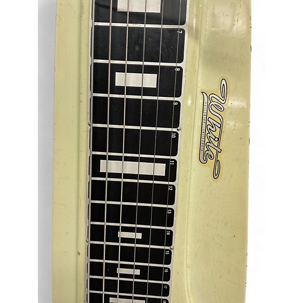 Vintage 1962 White Studio DELUXE 6 STRING LAP STEEL Classic White Lap Steel
