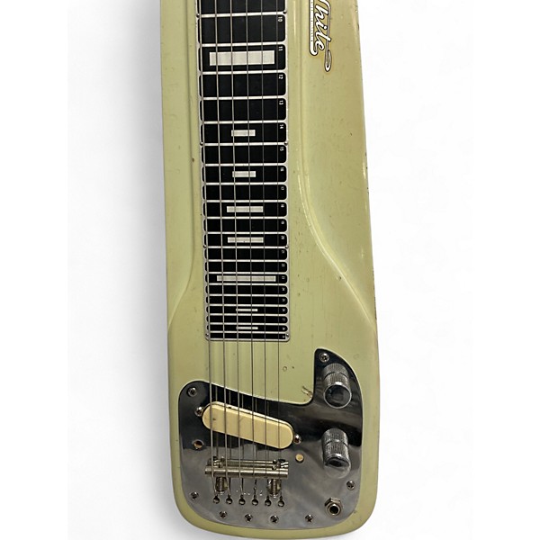 Vintage 1962 White Studio DELUXE 6 STRING LAP STEEL Classic White Lap Steel