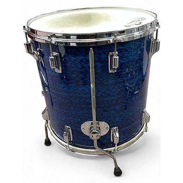 Vintage 1960s Rogers 3 Piece Holiday Blue Drum Kit