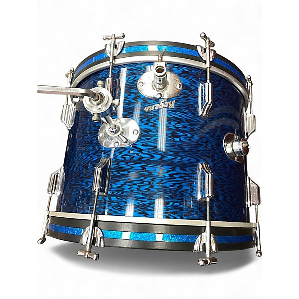 Vintage 1960s Rogers 3 Piece Holiday Blue Drum Kit