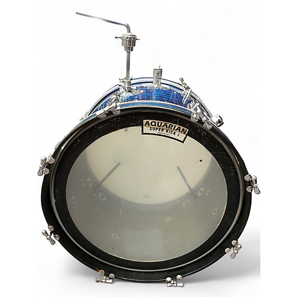 Vintage 1960s Rogers 3 Piece Holiday Blue Drum Kit