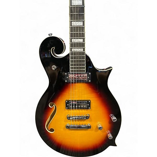 Used Eastwood MRG Studio Series Electric Sunburst Hollow Body Electric Guitar