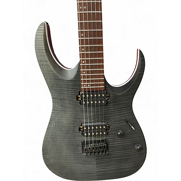 Used Ibanez RGA42FM Trans Gray Flat Solid Body Electric Guitar
