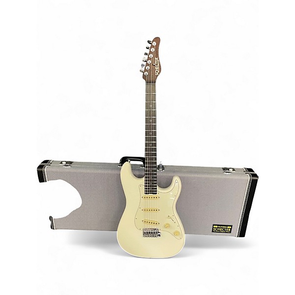 Used Schecter Guitar Research NICK JOHNSTON USA SIGNATURE Olympic White Solid Body Electric Guitar