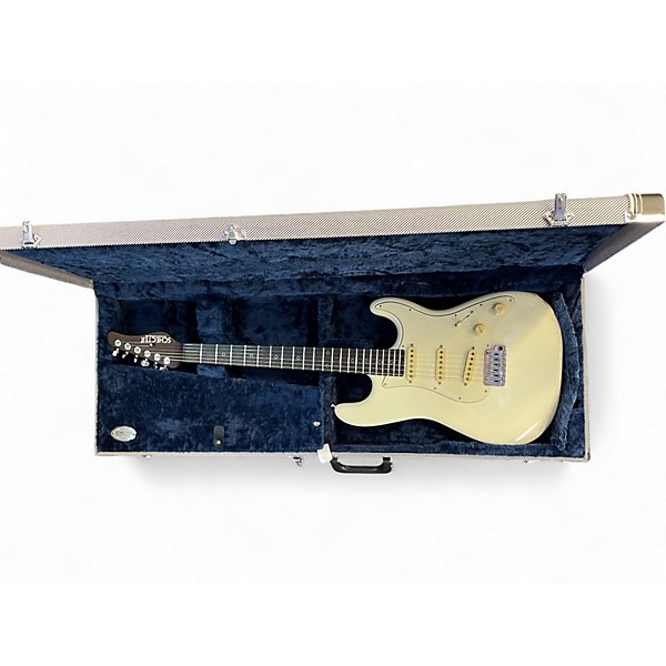 Used Schecter Guitar Research NICK JOHNSTON USA SIGNATURE Olympic White Solid Body Electric Guitar