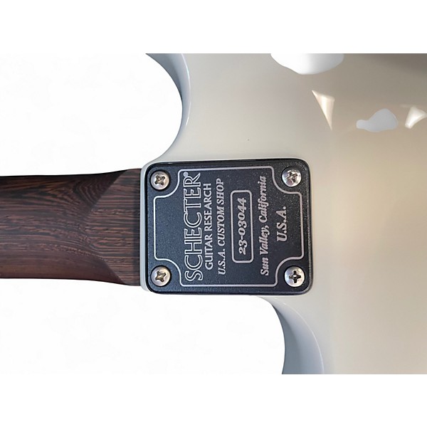 Used Schecter Guitar Research NICK JOHNSTON USA SIGNATURE Olympic White Solid Body Electric Guitar