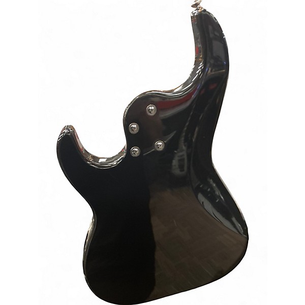 Used Samick Corsair Black and White Electric Bass Guitar