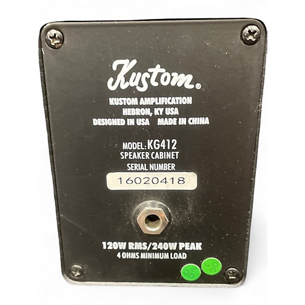 Used Kustom KG412 Guitar Cabinet