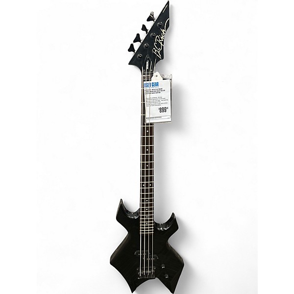 Used B.C. Rich PLATINUM SERIES WARLOCK BASS Black Electric Bass Guitar