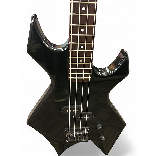 Used B.C. Rich PLATINUM SERIES WARLOCK BASS Black Electric Bass Guitar