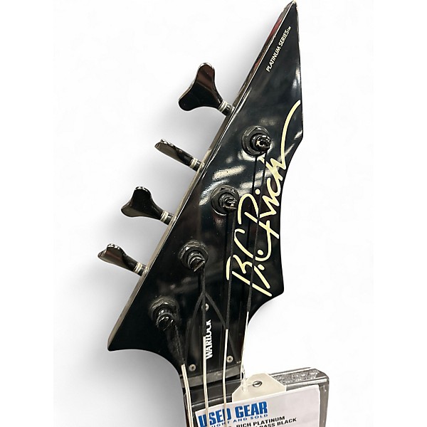Used B.C. Rich PLATINUM SERIES WARLOCK BASS Black Electric Bass Guitar