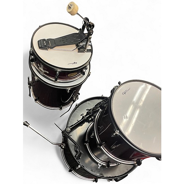 Used Groove Percussion 5 Piece Drums Flat Red Drum Kit