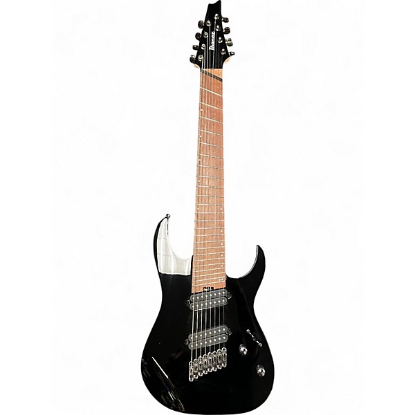 Used Ibanez RGMS8 BLACK Solid Body Electric Guitar