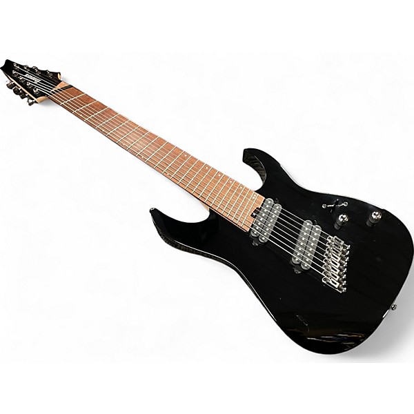 Used Ibanez RGMS8 BLACK Solid Body Electric Guitar