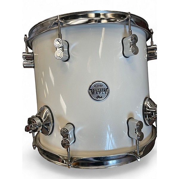 Used PDP by DW 7 Piece MAPLE CUSTOM Pearl White Drum Kit