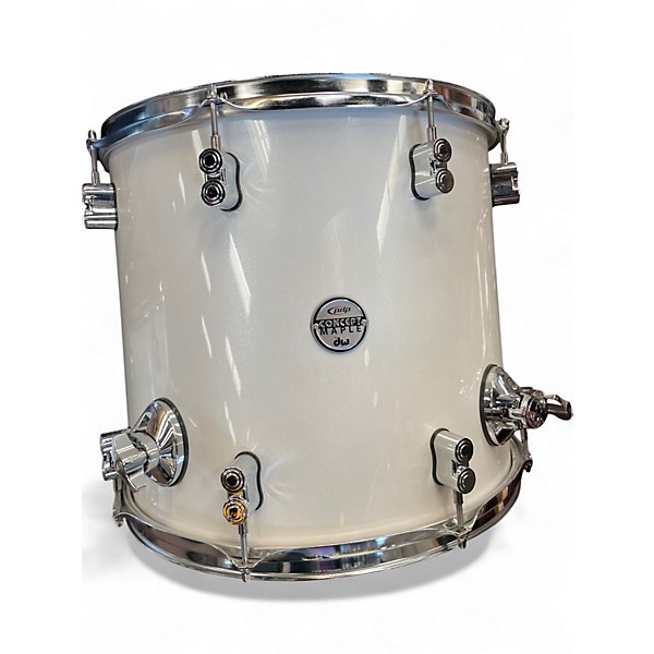 Used PDP by DW 7 Piece MAPLE CUSTOM Pearl White Drum Kit
