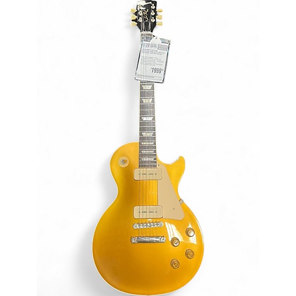 Used Gibson Les Paul Standard 1950S Neck Gold Top Solid Body Electric Guitar