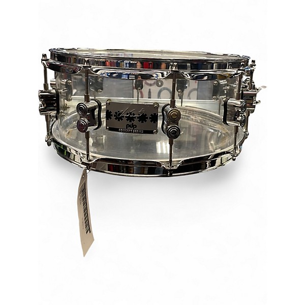 Used PDP by DW 14in CHAD SMITH 6X14 CONCERT SERIES Clear Drum