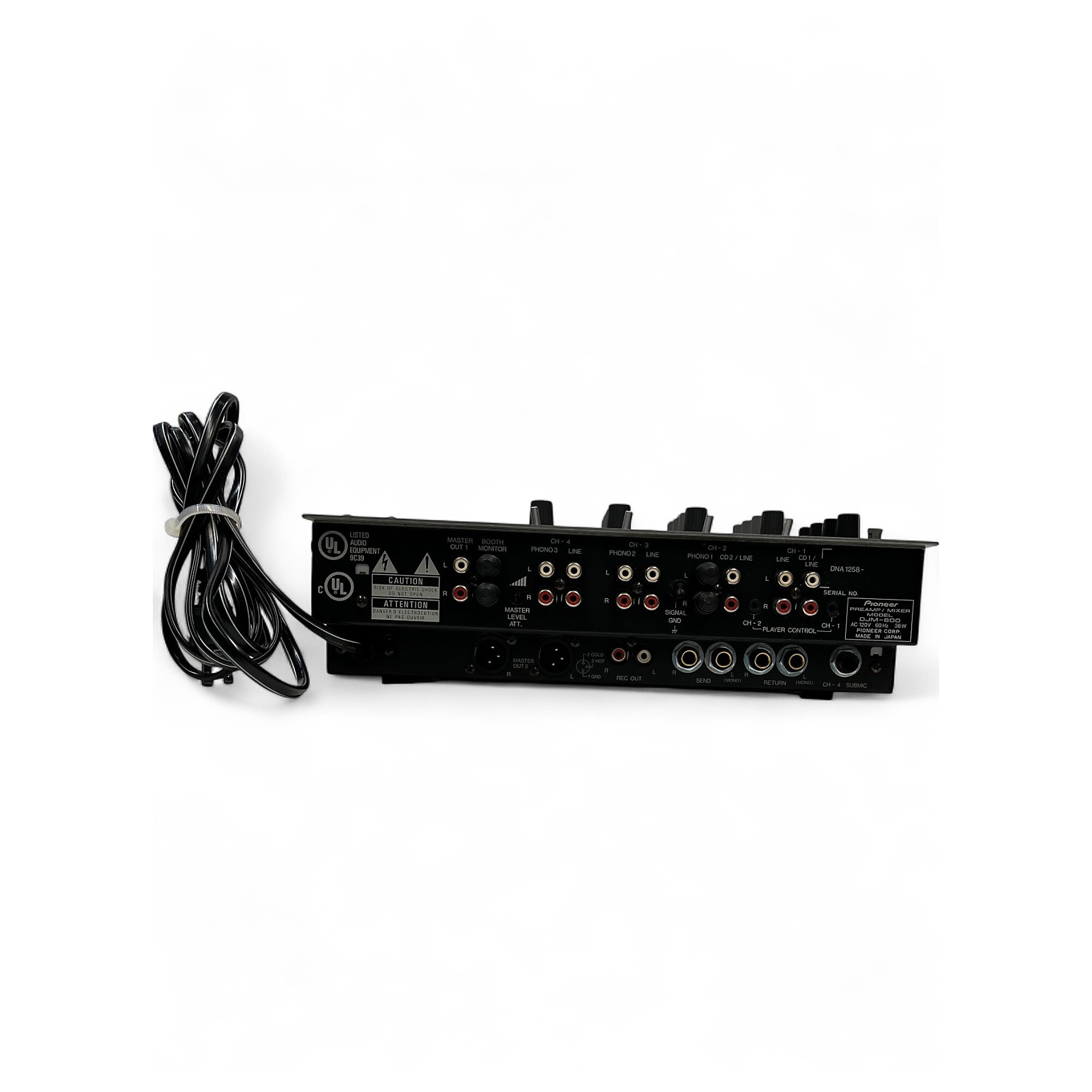 PioneerのDJM-600 ジャンク品 Used Pioneer DJM-600 Mixer 4-channel effects mixer 100VAC