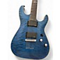 Used Schecter Guitar Research C1 Platinum Trans Blue Solid Body Electric Guitar