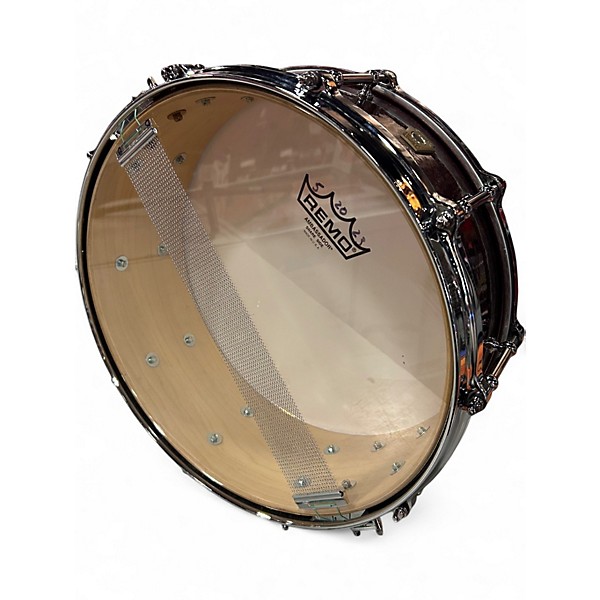 Used 2010s Ludwig 14in Classic Maple Snare Red Sparkle Drum