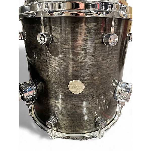 Used Doc Sweeney Drums 4 Piece Steam Bent Myrtle Shell "Quicksilver" Myrtle Drum Kit