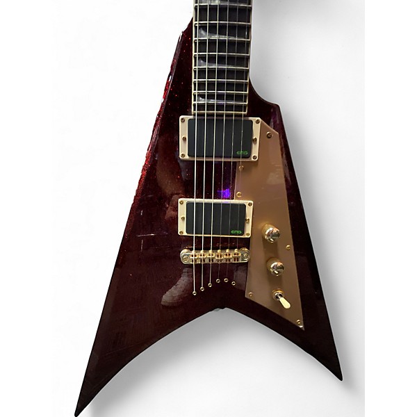 Used ESP ltd kh-v red sparkle Solid Body Electric Guitar