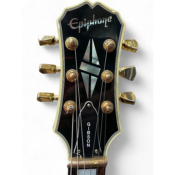 Used 2000 Epiphone Les Paul Custom Black Beauty Black Solid Body Electric Guitar