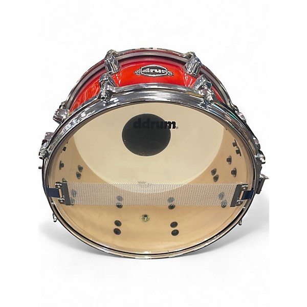Used ddrum 13in Dominion Maple 13 X 7 Trans Red Drum