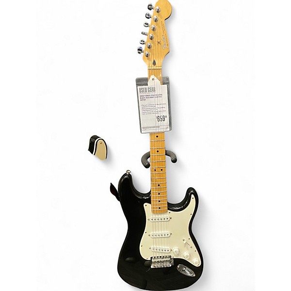 Used Fender stratocaster Black Solid Body Electric Guitar