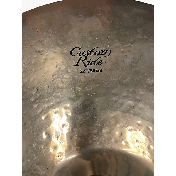 Used Zildjian 22in K Custom Ride Brilliant Cymbal