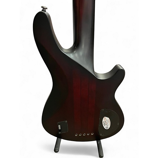 Used Schecter Guitar Research Hellraiser Extreme 5 String Crimson Red Burst Electric Bass Guitar