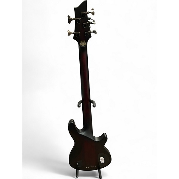 Used Schecter Guitar Research Hellraiser Extreme 5 String Crimson Red Burst Electric Bass Guitar