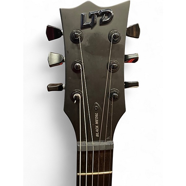Used ESP LTD BLACK METAL Black Solid Body Electric Guitar