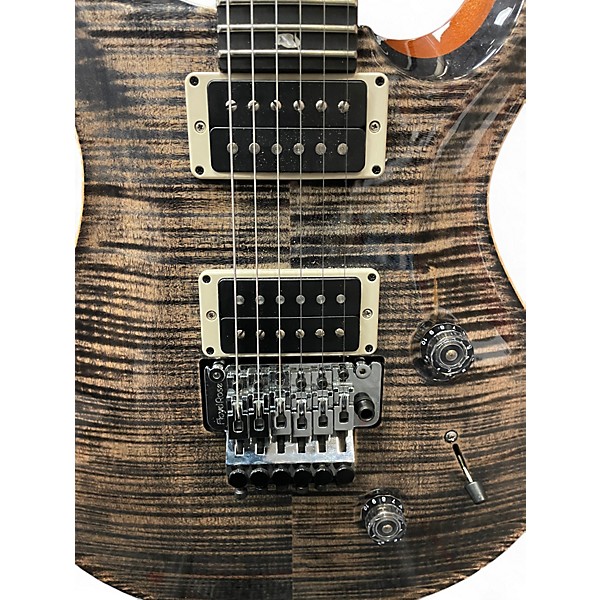 Used 2023 PRS CUSTOM 24 FLOYD ROSE CHARCOAL GREY Solid Body Electric Guitar