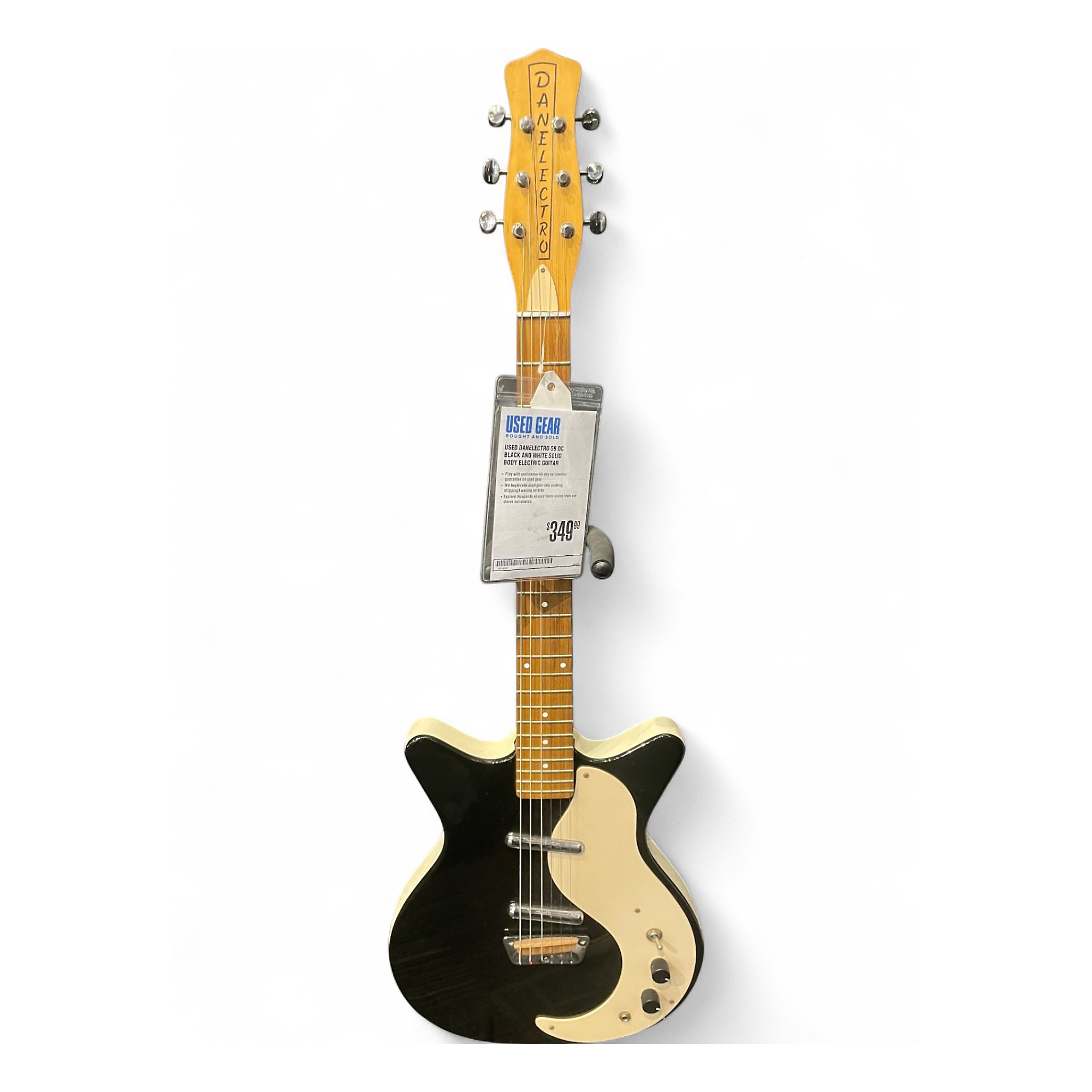 ギター danelectro 59DC Used Danelectro 59 DC Black and White Solid Body Electric