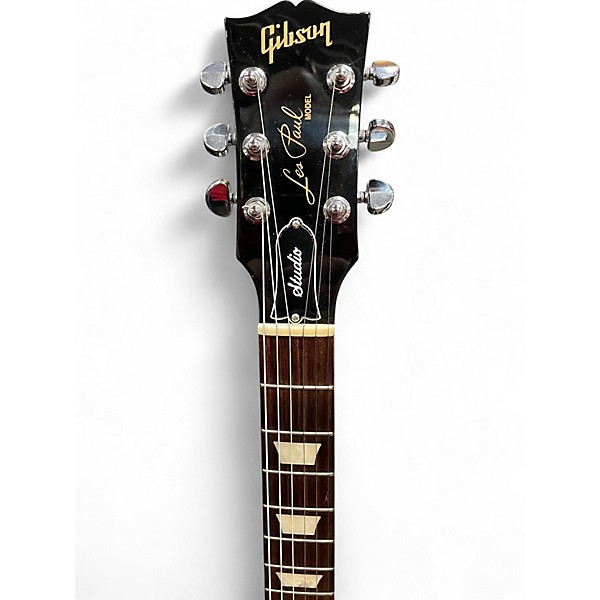 Used Gibson Les Paul Studio Black Cherry Solid Body Electric Guitar