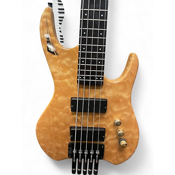 Used Dave Bunker GTB 356 Spalted Maple Electric Bass Guitar