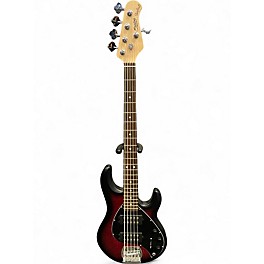Used Sterling by Music Man RAY5HH RUBY RED BURST Electric Bass Guitar