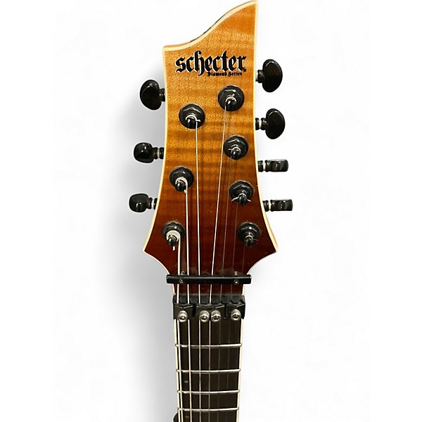 Used Schecter Guitar Research C7 ELITE FR Rootbeer Fade Solid Body Electric Guitar