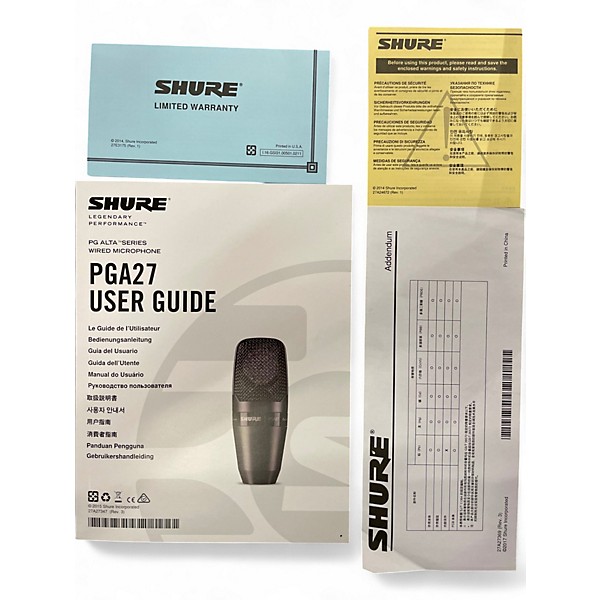 Used Shure PGA27 Recording Microphone Pack