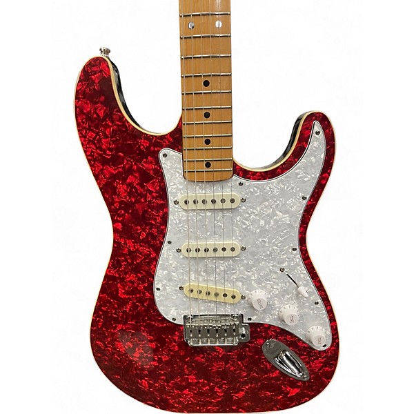 Used Starlight S Model Red Pearloid Solid Body Electric Guitar