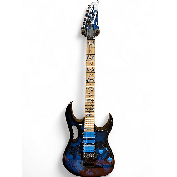 Used Ibanez JEM77FP Steve Vai Signature Blue Floral Pattern Solid Body Electric Guitar