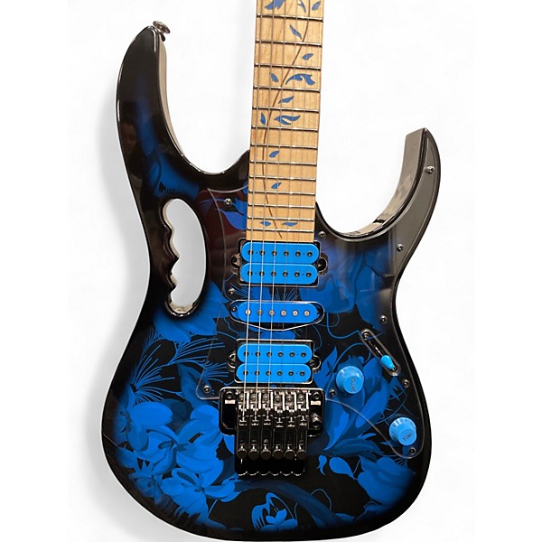 Used Ibanez JEM77FP Steve Vai Signature Blue Floral Pattern Solid Body Electric Guitar