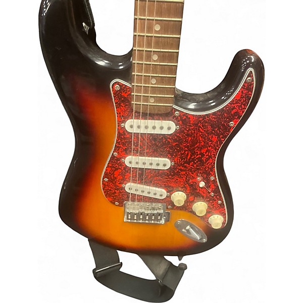 Used Squier STRATOCASTER 2 Tone Sunburst Solid Body Electric Guitar