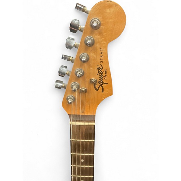 Used Squier STRATOCASTER 2 Tone Sunburst Solid Body Electric Guitar
