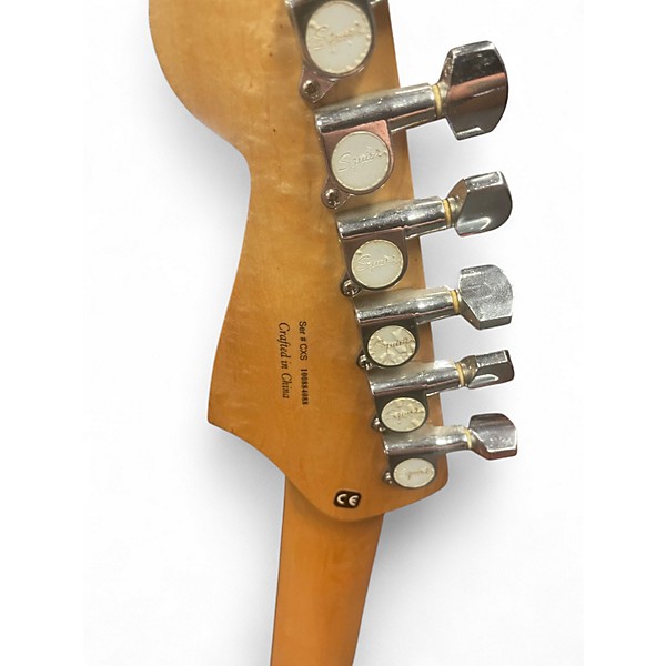 Used Squier STRATOCASTER 2 Tone Sunburst Solid Body Electric Guitar